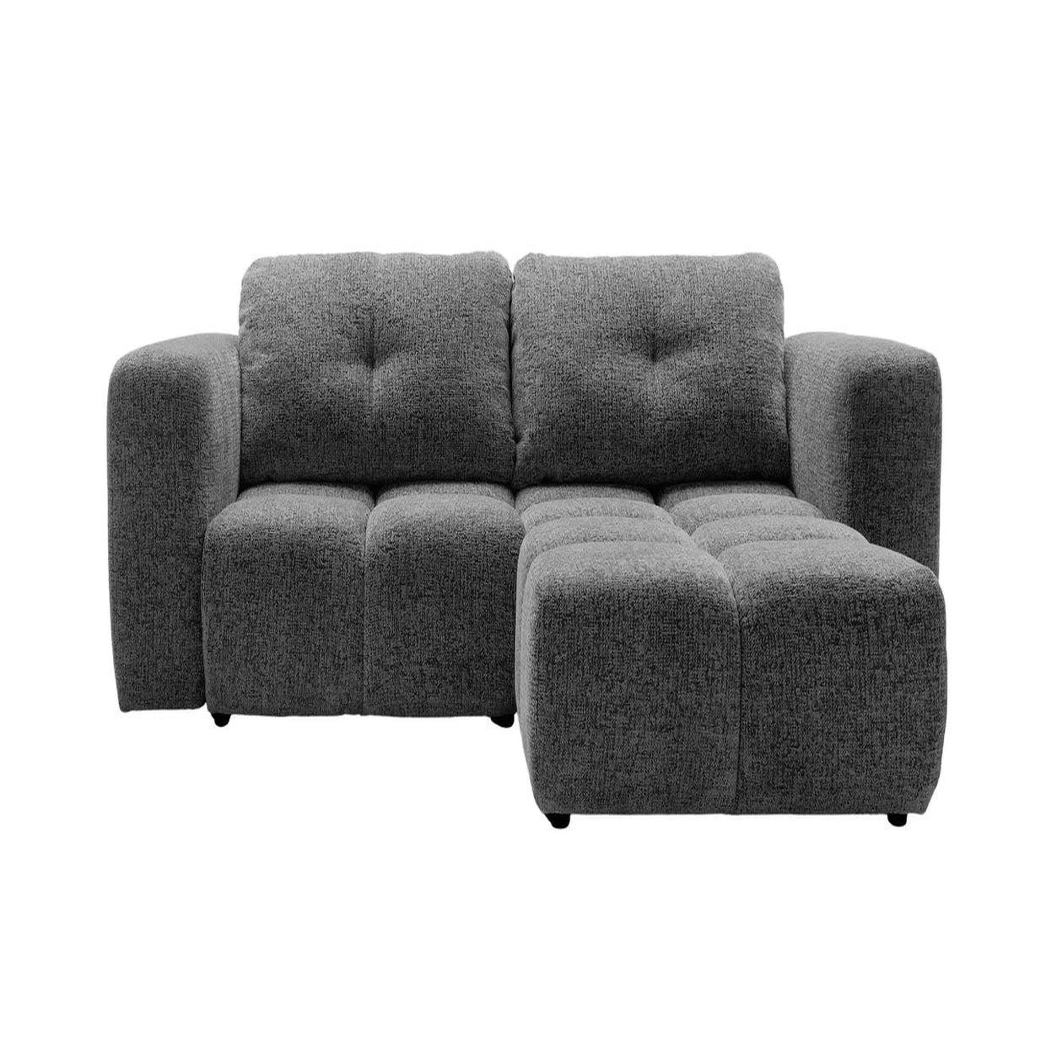 Voir la diapositive 1 : CASANOVA PARIS Romy mini - canapé d'angle convertible tissu chenille 2 places
