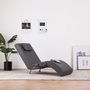 Voir la diapositive 1 : VIDAXL Chaise longue de massage avec oreiller gris similicuir