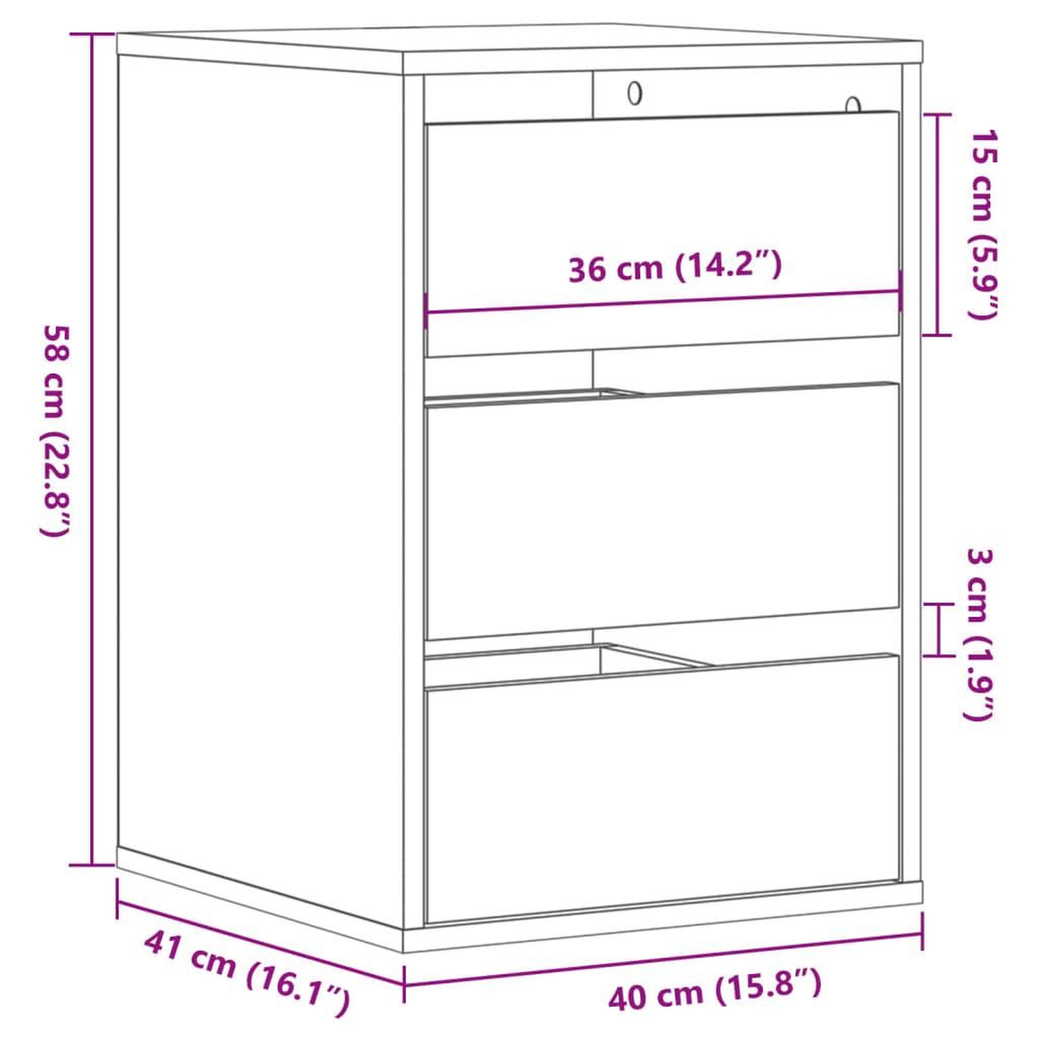 Voir la diapositive 6 : VIDAXL Commode d'angle vieux bois 40x41x58 cm bois d'ingenierie