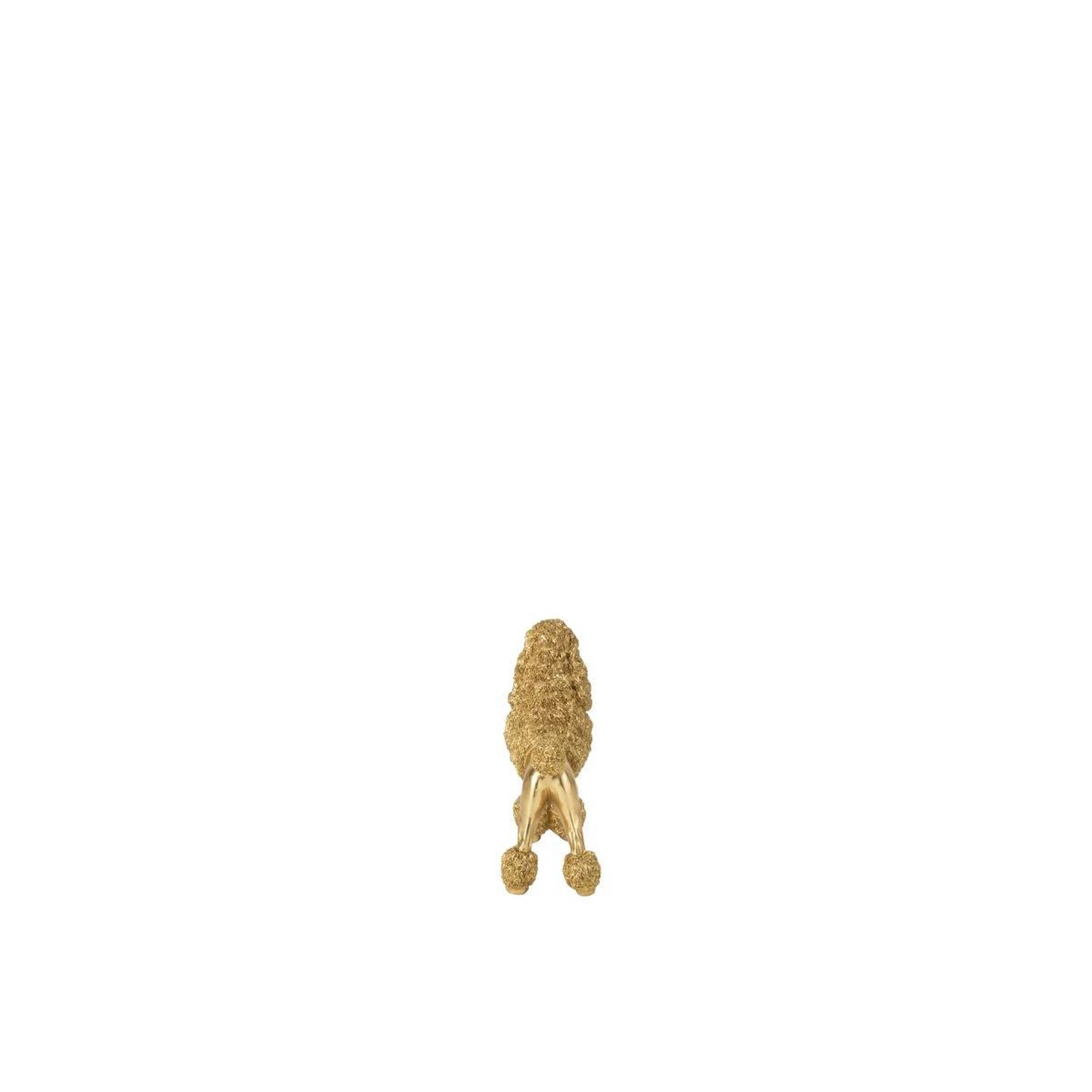 Voir la diapositive 5 : J-LINE Statuette caniche debout  trina  26cm doré