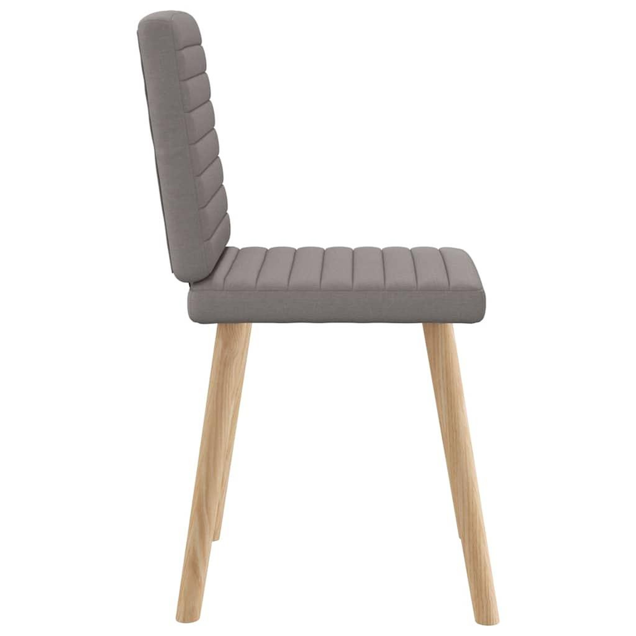 Voir la diapositive 5 : VIDAXL Chaises a manger lot de 6 taupe tissu