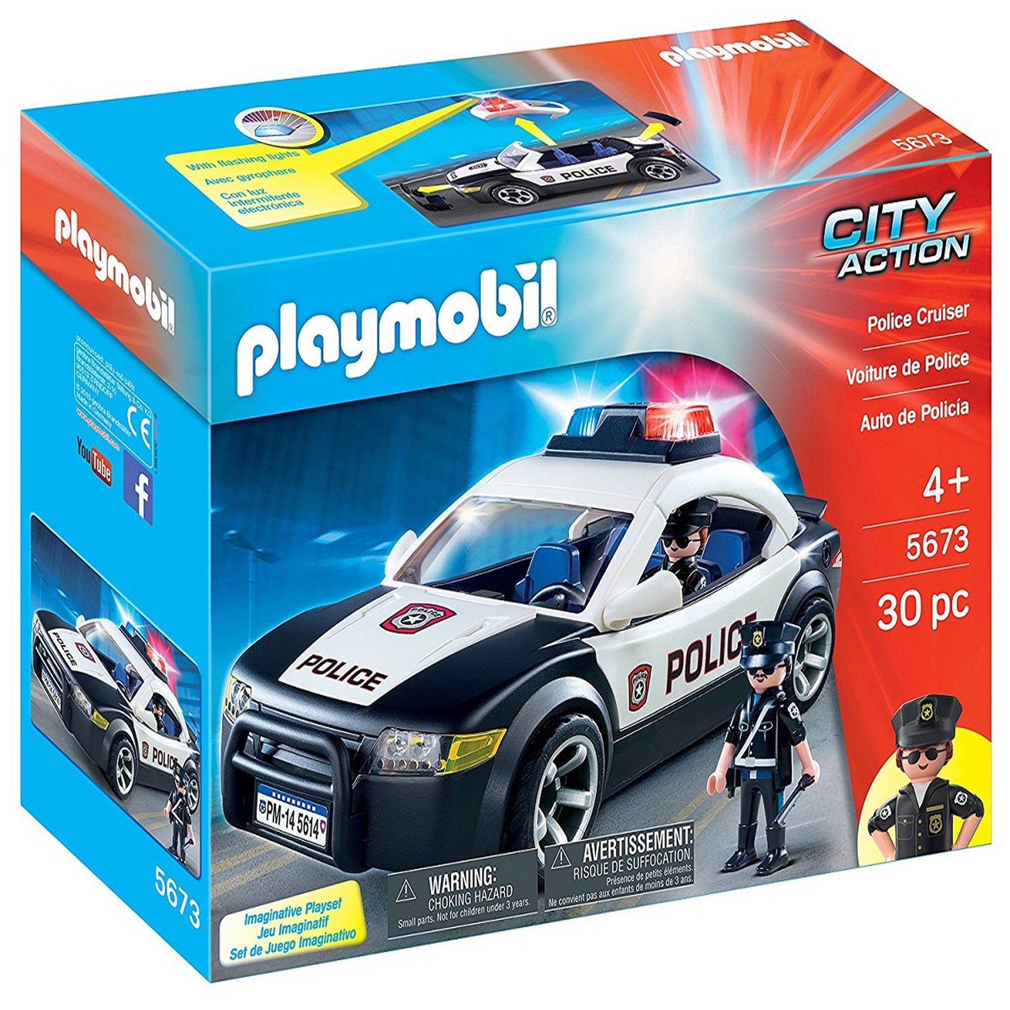 PLAYMOBIL 5673 - City Action - Voiture de police 