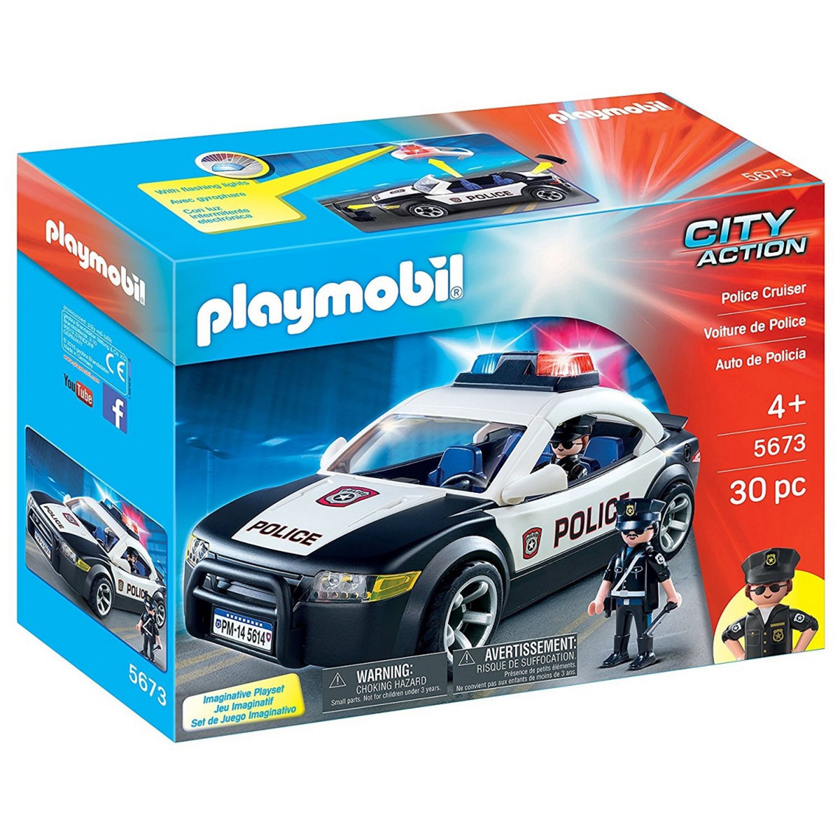 PLAYMOBIL 5673 - City Action - Voiture de police 