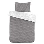 Paris Prix Parure de Lit 2 Pièces  Florence  140x200cm Gris