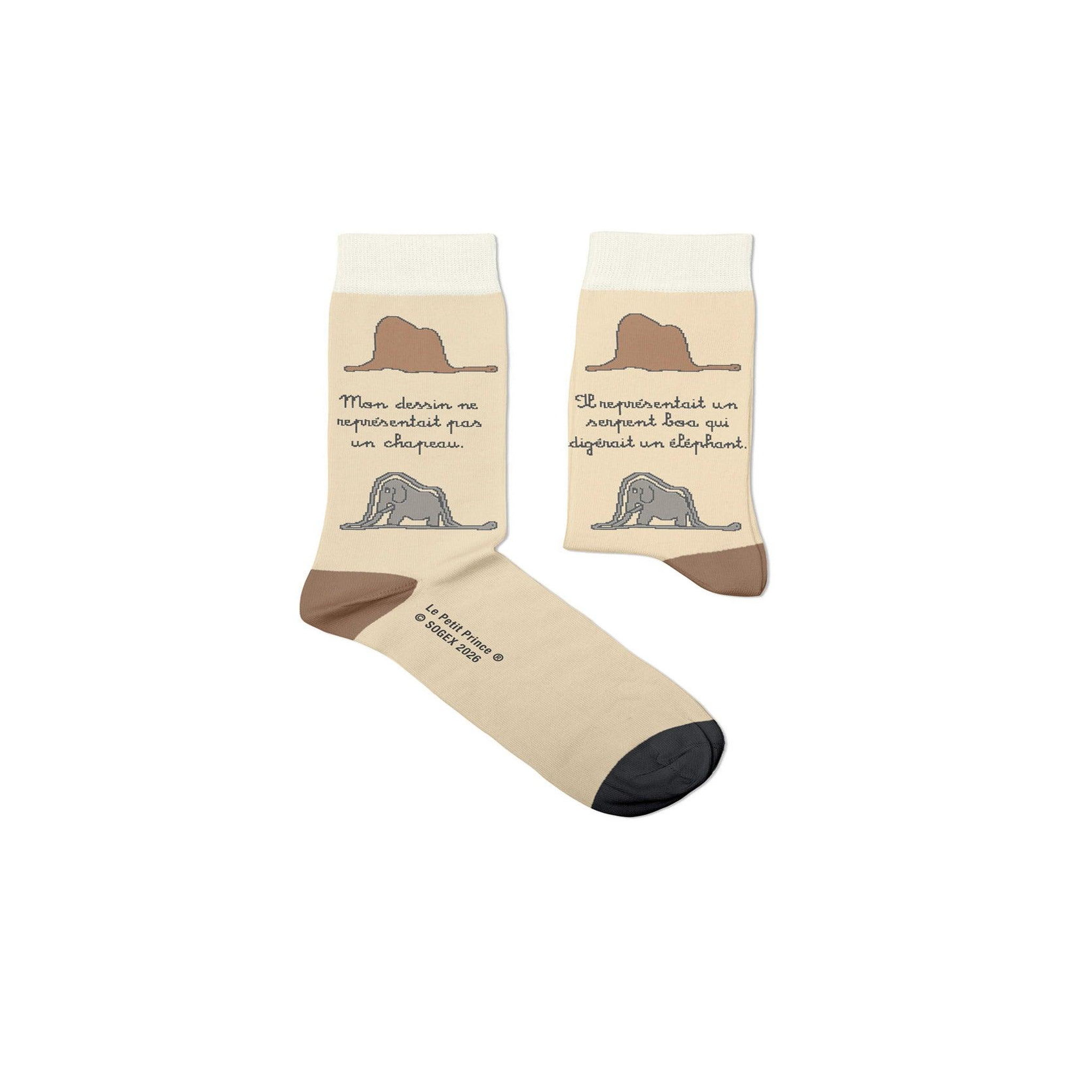 SOCK AFFAIRS Chaussettes l'éléphant, le petit prince. Coloris disponibles : Multicolore
