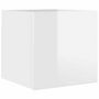 Voir la diapositive 2 : VIDAXL Meuble TV mural Blanc brillant 30,5x30x30 cm