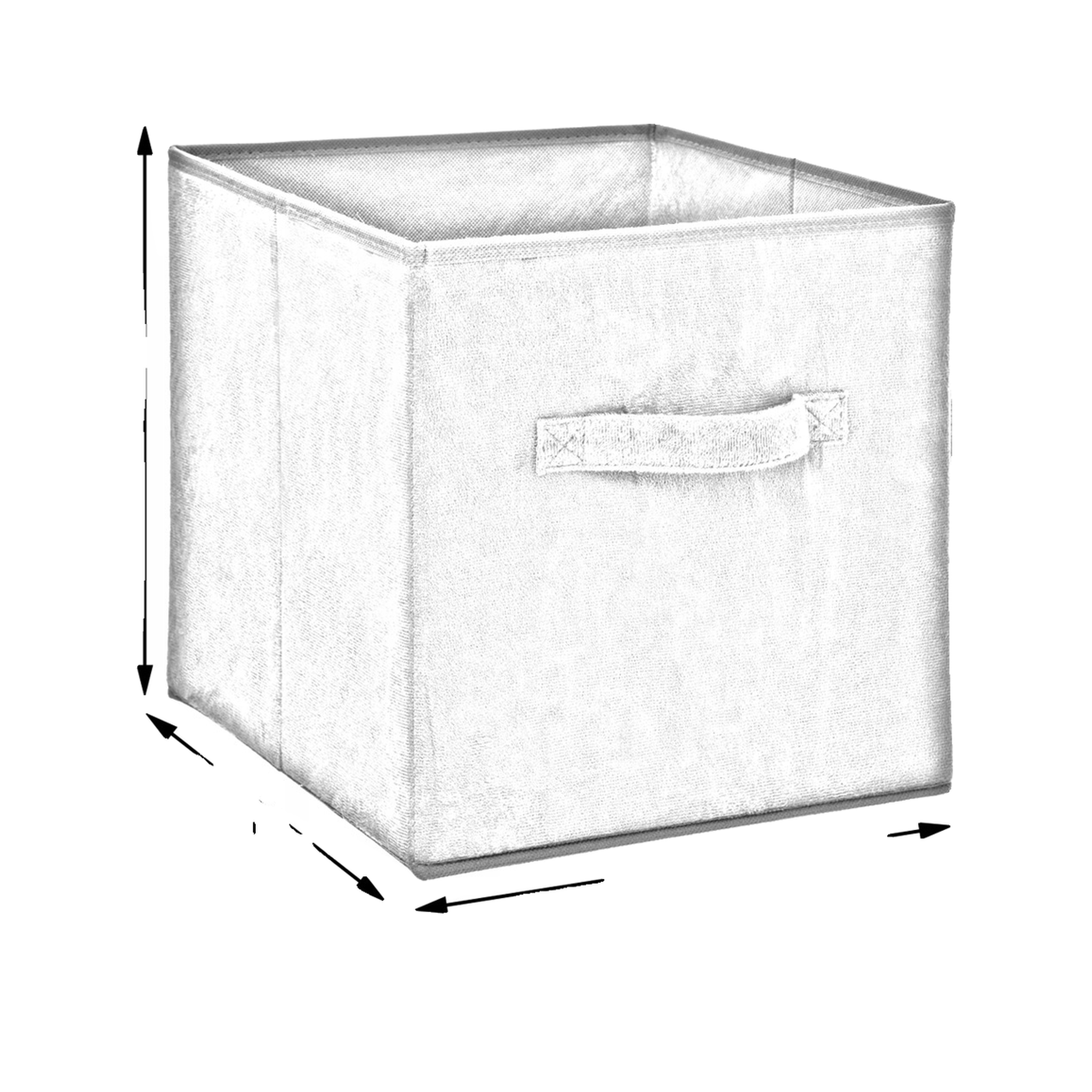 Voir la diapositive 3 : FIVE Boîte de rangement carrée velours  mix n'modul  31x31cm gris foncé