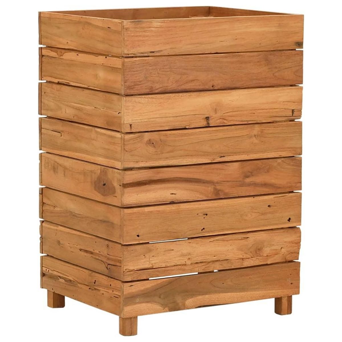 VIDAXL Lit sureleve 50x40x72 cm bois de teck recycle et acier