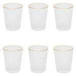 Paris Prix Lot de 6 Verres Design  Liseré  35cl Transparent