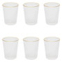 Voir la diapositive 1 : Paris Prix Lot de 6 Verres Design  Liseré  35cl Transparent