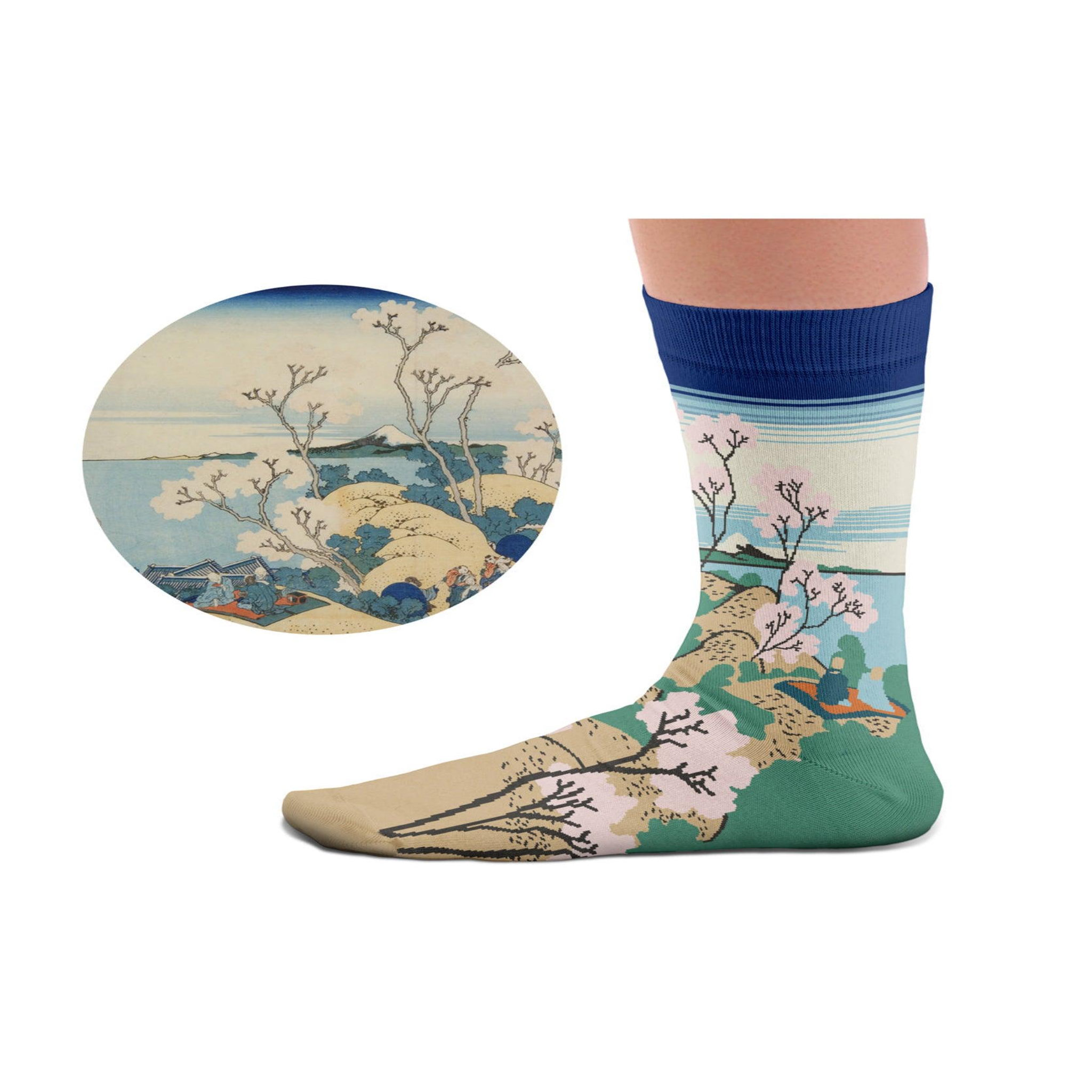 Voir la diapositive 3 : SOCK AFFAIRS Chaussettes mont fuji, hokusai
