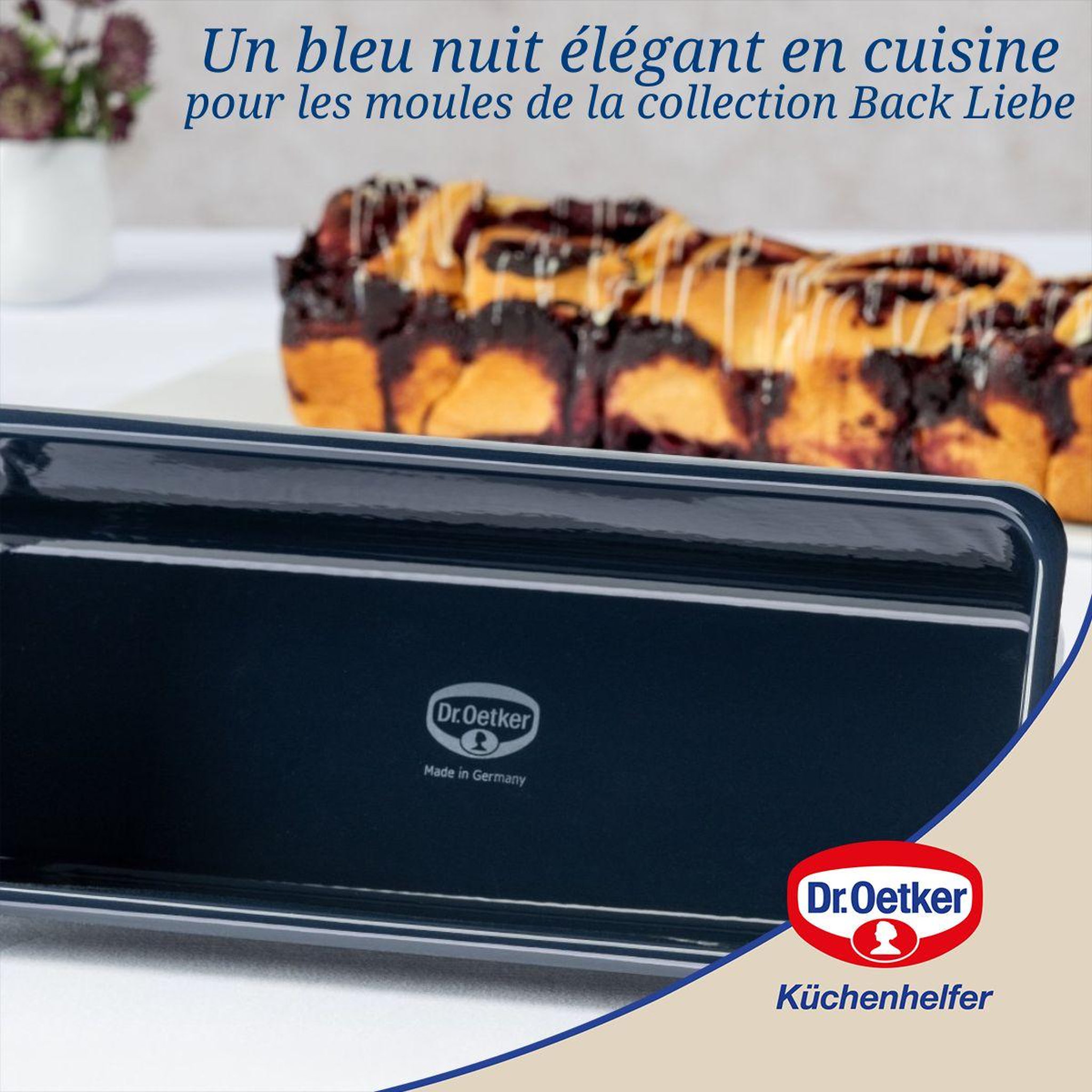 Voir la diapositive 6 : DR.OETKER Lot de 2 moules à gâteaux 35/35 cm en acier dr oetker back-liebe