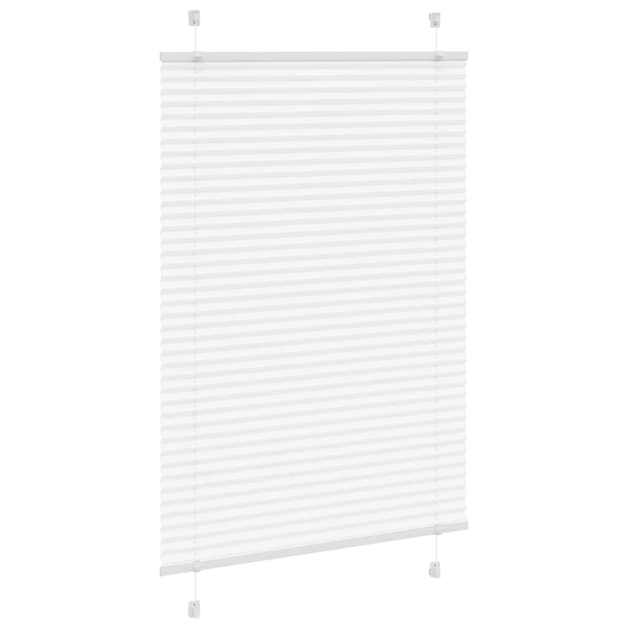 Voir la diapositive 3 : VIDAXL Store plisse blanc 85x100 cm largeur du tissu 84,4 cm polyester