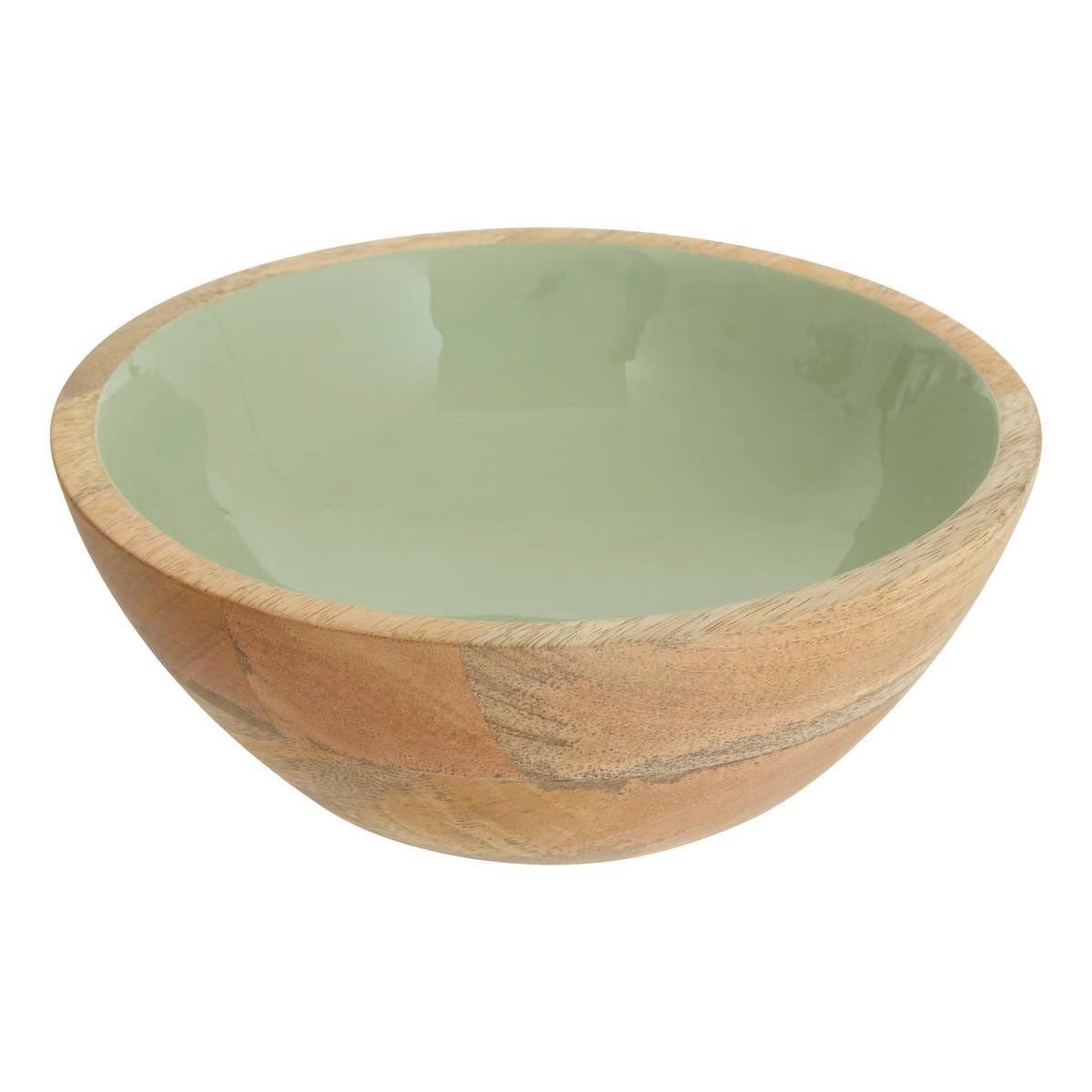 SECRET DE GOURMET Saladier en bois  inaya  19cm vert