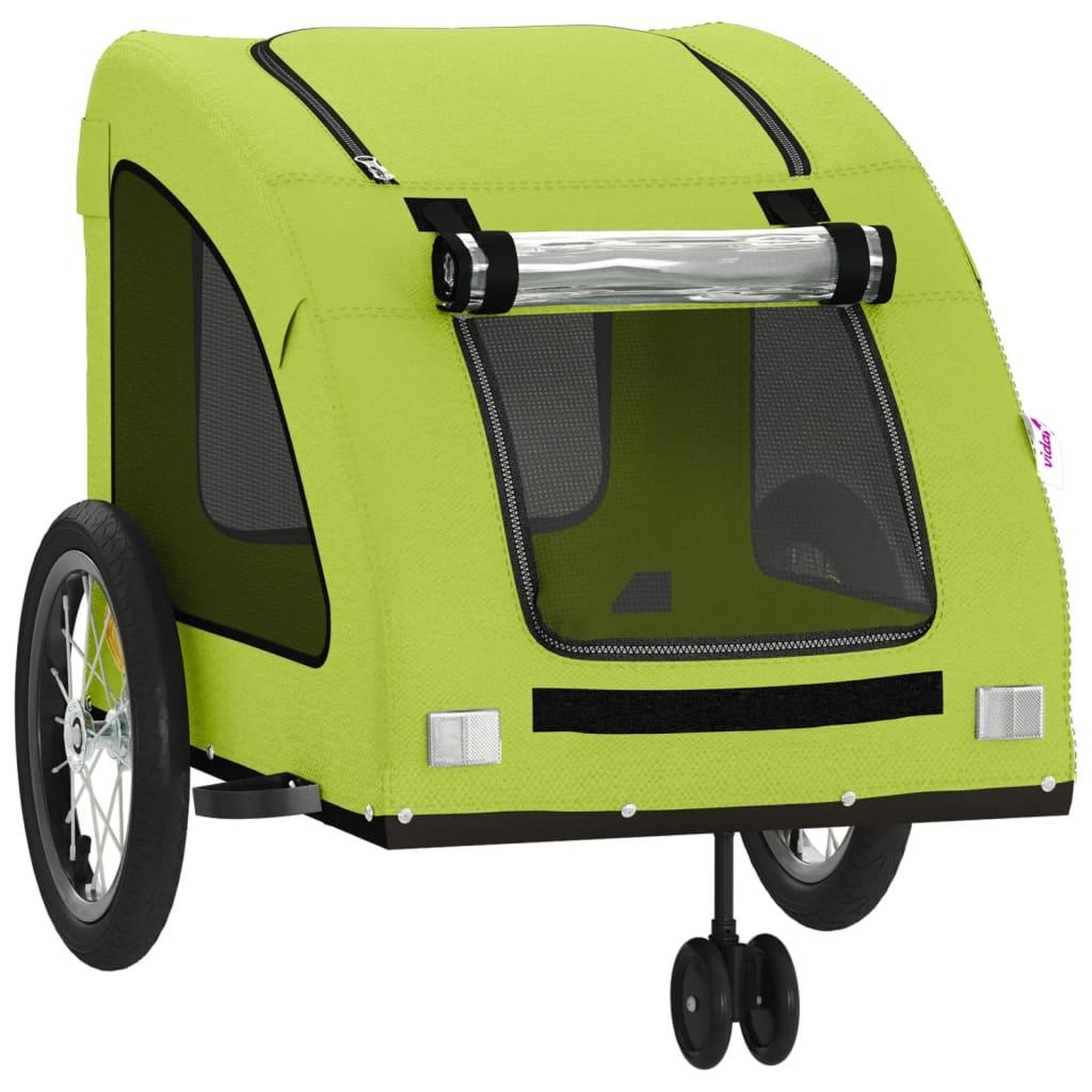 Voir la diapositive 5 : VIDAXL Remorque de velo pour animaux de compagnie vert