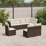 Voir la diapositive 1 : VIDAXL Salon de jardin 8 pcs avec coussins marron resine tressee