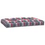 Voir la diapositive 4 : VIDAXL Coussins de palette lot de 2 motif a carreaux rouge tissu
