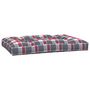 Voir la diapositive 4 : VIDAXL Coussins de palette lot de 2 motif a carreaux rouge tissu