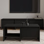 Voir la diapositive 3 : Habitat et Jardin Table basse en bois  Laris  - 90 x 45 x 35 cm - Noir