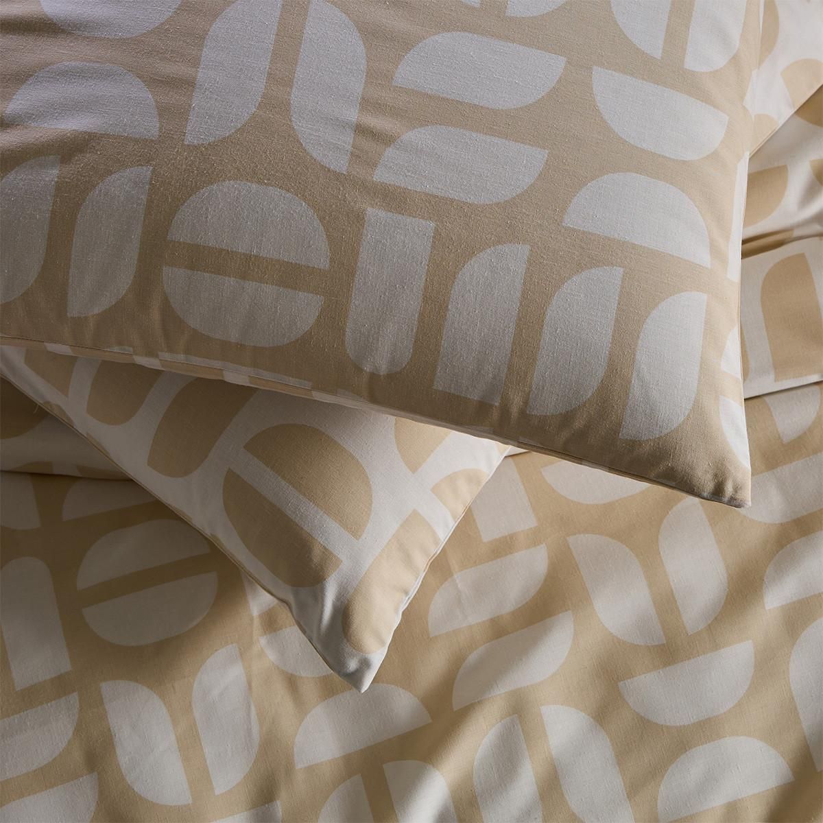 FUTURE HOME Parure de lit 2 personnes géométrique en polycoton