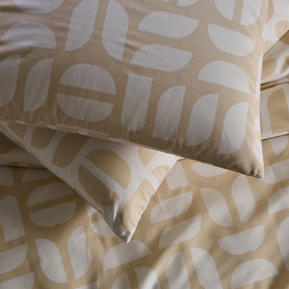 FUTURE HOME Parure de lit 2 personnes géométrique en polycoton