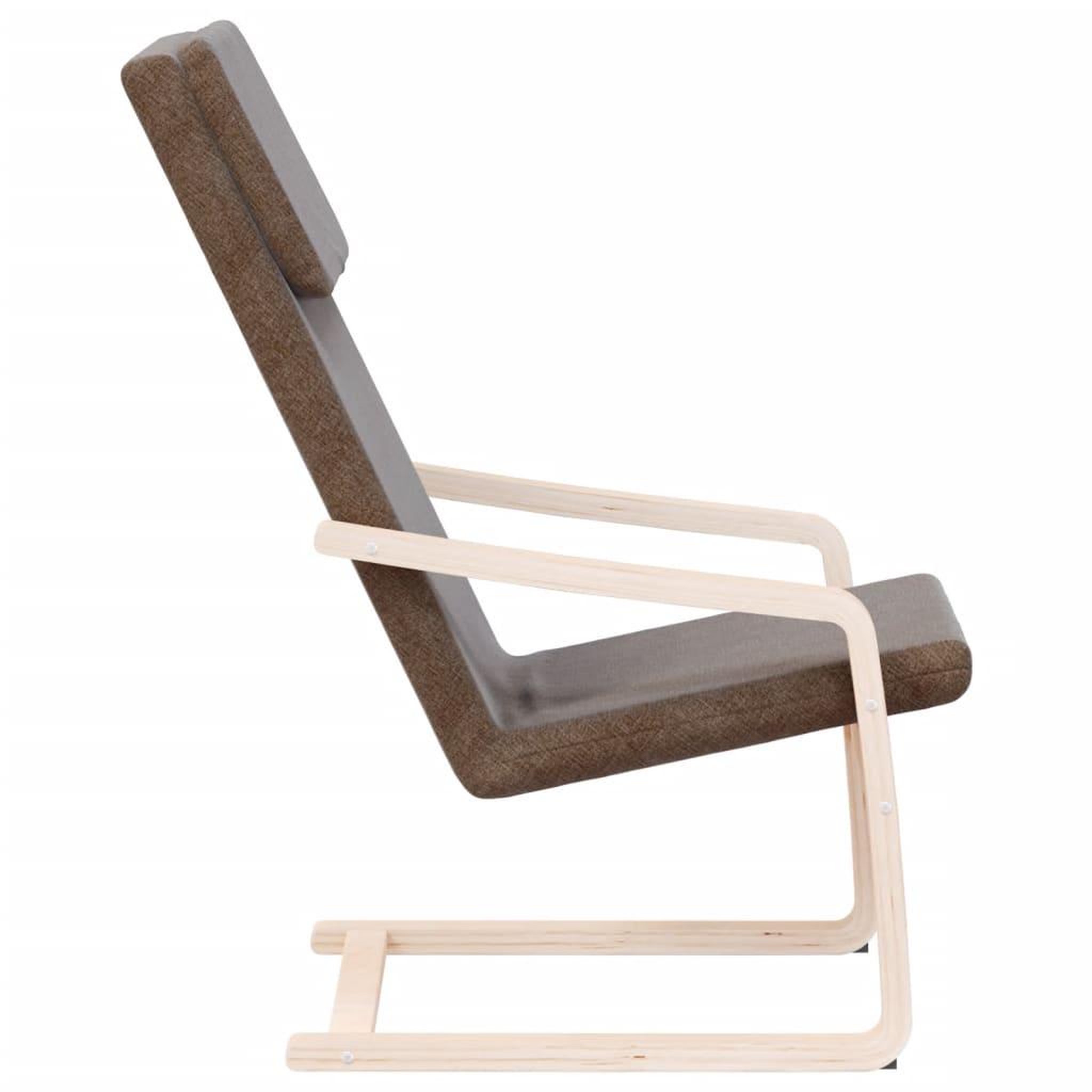 Voir la diapositive 5 : VIDAXL Chaise de relaxation Marron fonce Tissu