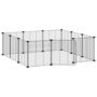 Voir la diapositive 4 : VIDAXL Cage animaux de compagnie a 12 panneaux et porte Noir 35x35 cm