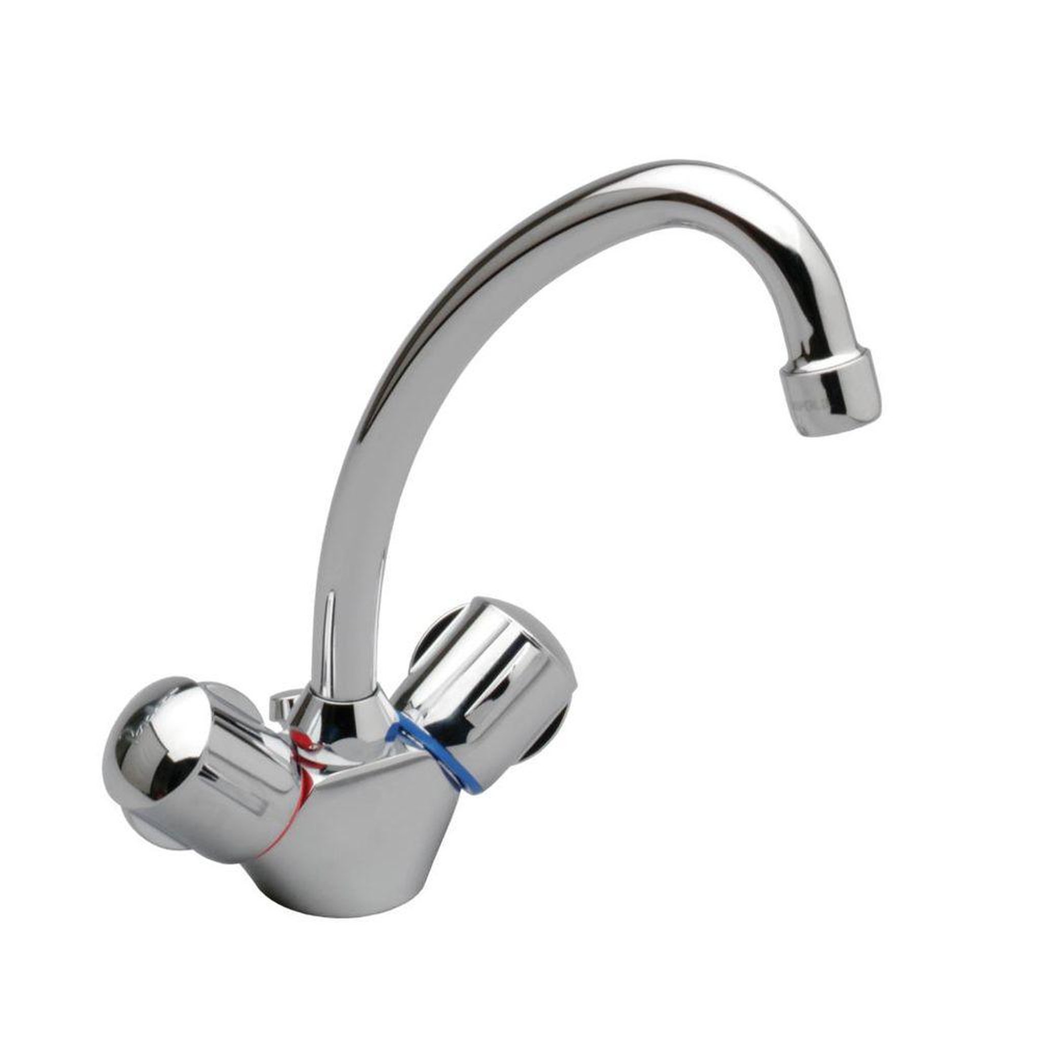 Porcher Mélangeur lavabo ULYSSE bec tube, tête à disques céramique - chrome