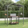 Voir la diapositive 1 : VIDAXL Gazebo BBQ et etageres laterales anthracite 210x114x230cm acier
