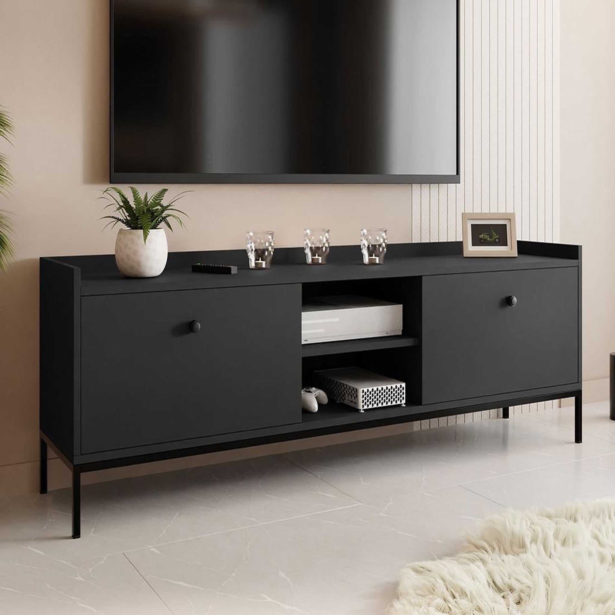 Voir la diapositive 4 : BEST MOBILIER Filipo - meuble tv - 180 cm