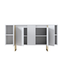 Voir la diapositive 6 : CONCEPT USINE Buffet design blanc et or 160 cm - 4 portes LUXOR
