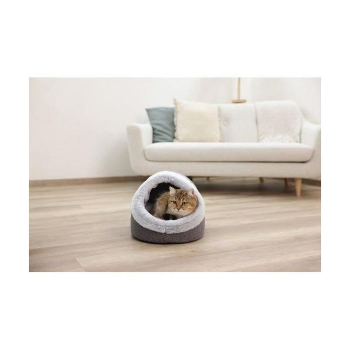 KERBL Igloo pour chats - KERBL - JANA - 41 x 50 x 34 cm - Gris