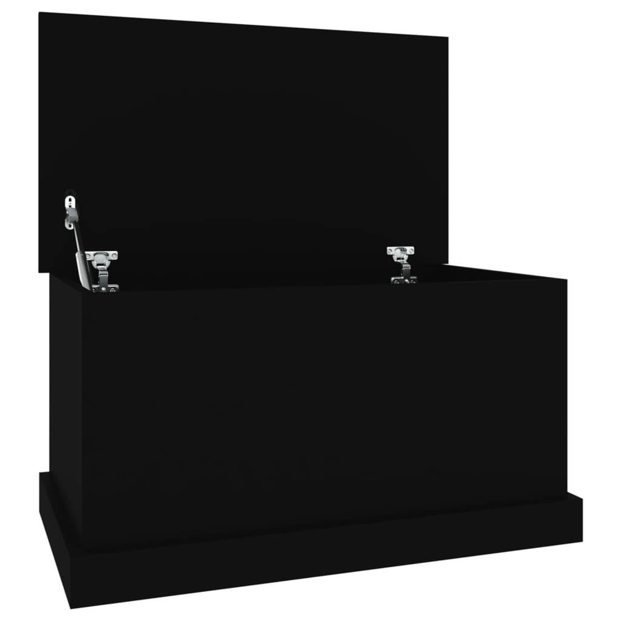 Voir la diapositive 2 : VIDAXL Boîte de rangement noir 70x40x38 cm bois d'ingenierie