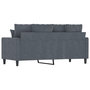 Voir la diapositive 5 : VIDAXL Canape a 2 places Gris fonce 140 cm Velours