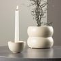 Voir la diapositive 3 : Paris Prix Bougeoir Design en Céramique  Posh  9cm Beige & Noir