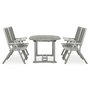 Voir la diapositive 2 : VIDAXL vidaXLEnsemble a manger de jardin 5 pcs Bois d'acacia massif Gris