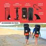 Voir la diapositive 5 : SIMPLE PADDLE Paddle Gonflable 10'8 32'' 6'' (325 x 81 x 15 cm) avec Pagaie, Leash, Pompe et Sac de Transport