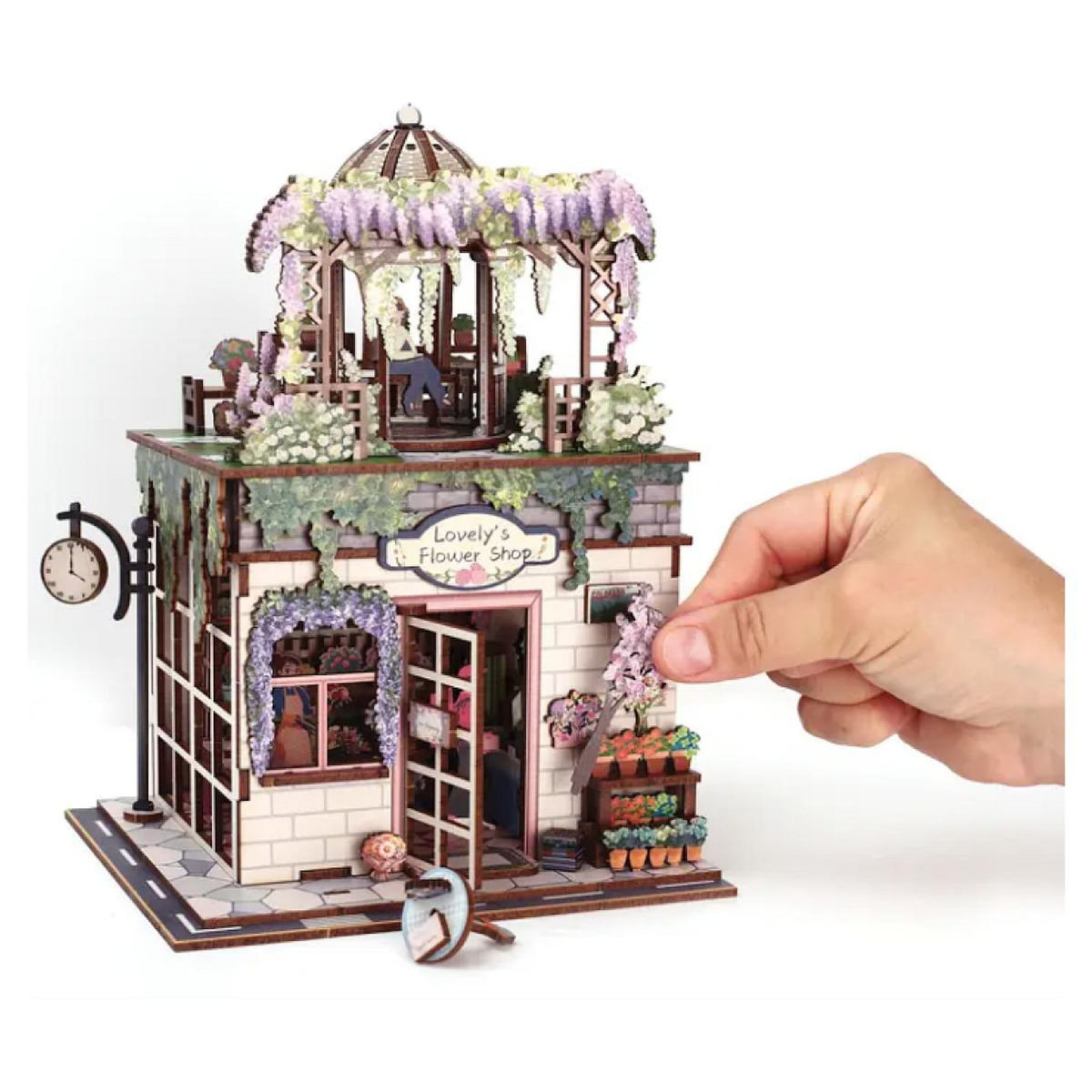 Graine créative Vitrine bois 3D - Flower shop