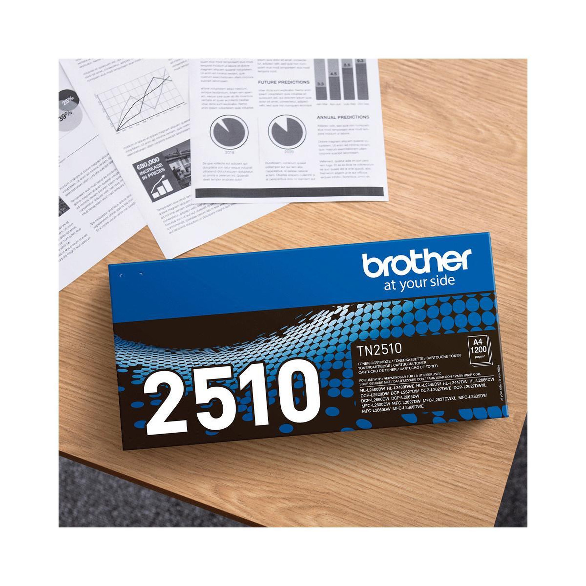 Voir la diapositive 3 : Brother Toner noir standard Brother TN2510 - 1200 pages