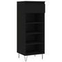 Voir la diapositive 2 : VIDAXL Armoire a chaussures Noir 40x36x105 cm Bois d'ingenierie