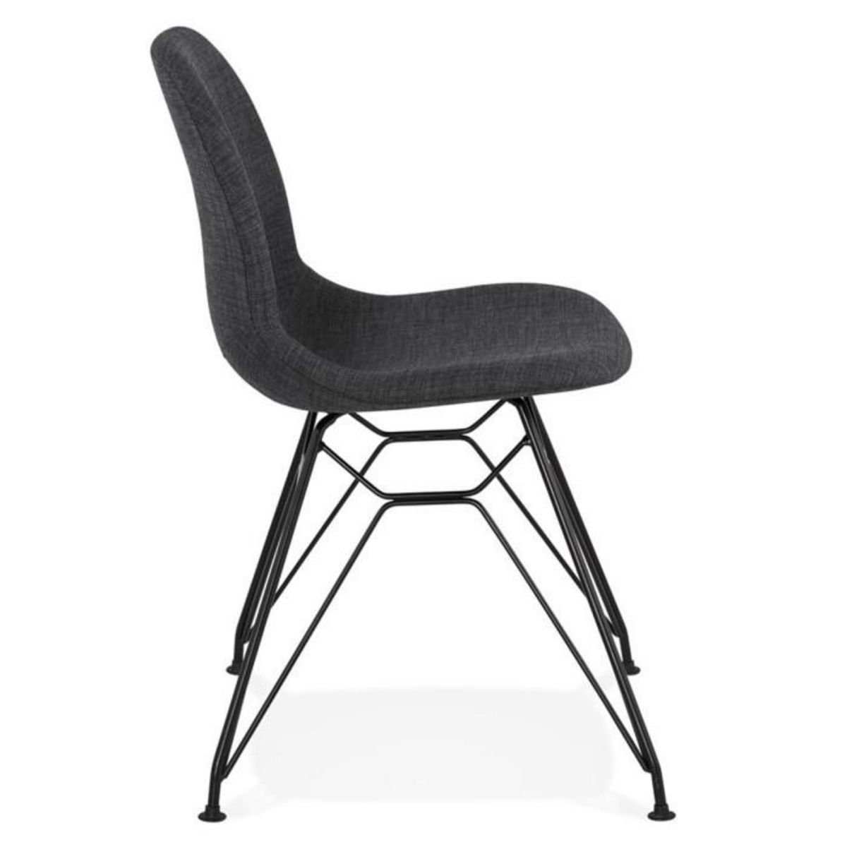 Paris Prix Chaise Design en Tissu  Sandes  83cm Gris & Noir