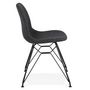 Voir la diapositive 3 : Paris Prix Chaise Design en Tissu  Sandes  83cm Gris & Noir