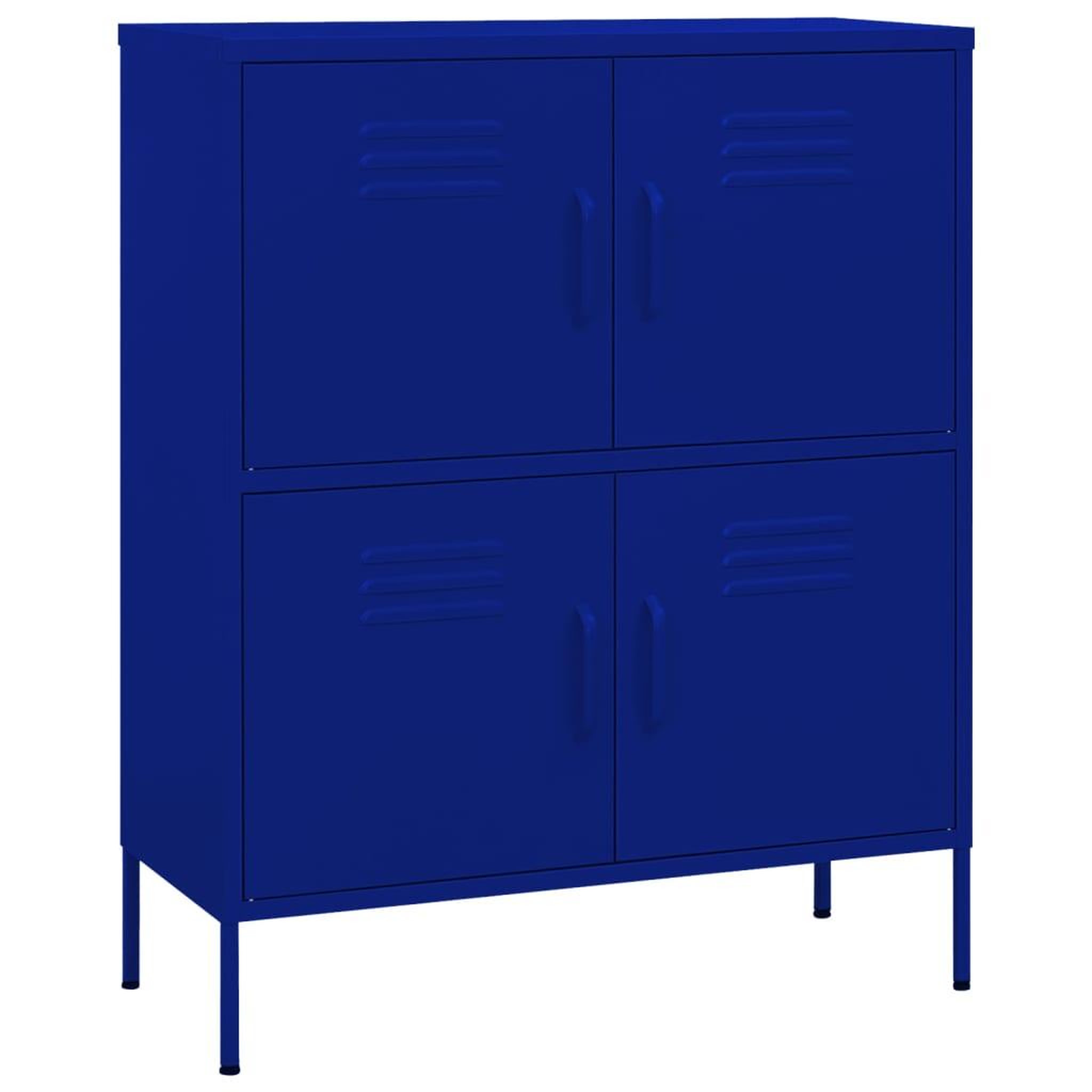 Voir la diapositive 2 : VIDAXL Armoire de rangement Bleu marine 80x35x101,5 cm Acier