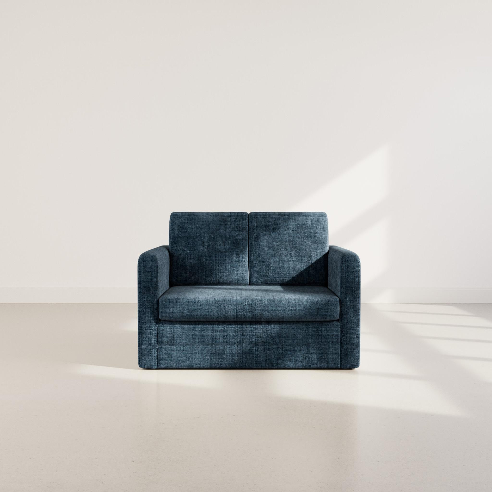 Voir la diapositive 2 : BEST MOBILIER Marilia - canapé 2 places convertible déplimousse en velours texturé