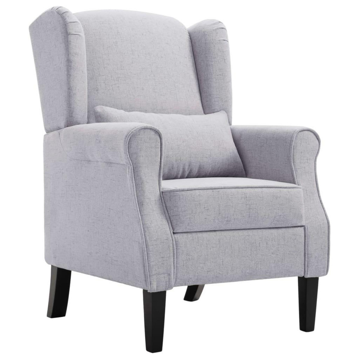 VIDAXL Fauteuil gris clair tissu