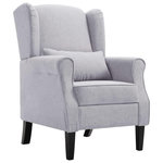 VIDAXL Fauteuil gris clair tissu