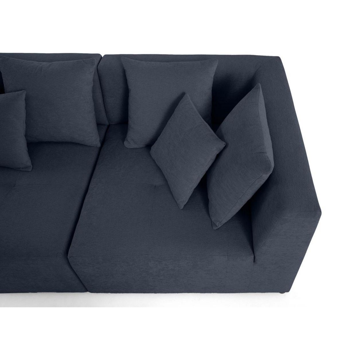 LISA DESIGN Amalfi - canapé modulable d'angle réversible - 5 places - en tissu