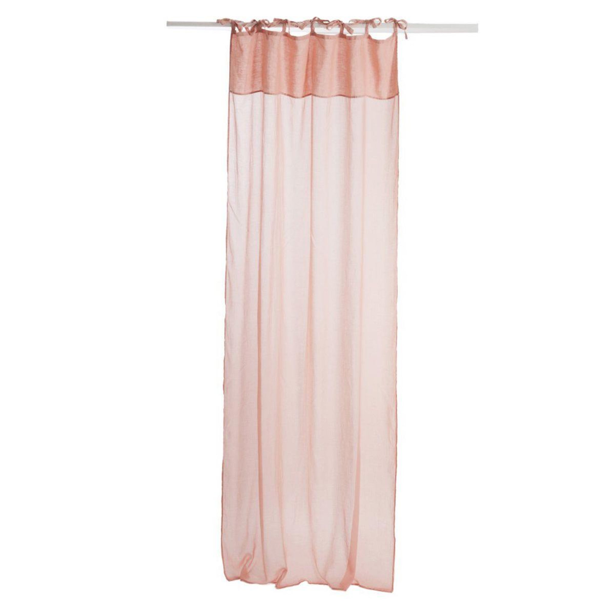 J-LINE Rideau voilage  faded  140x290cm rose pêche