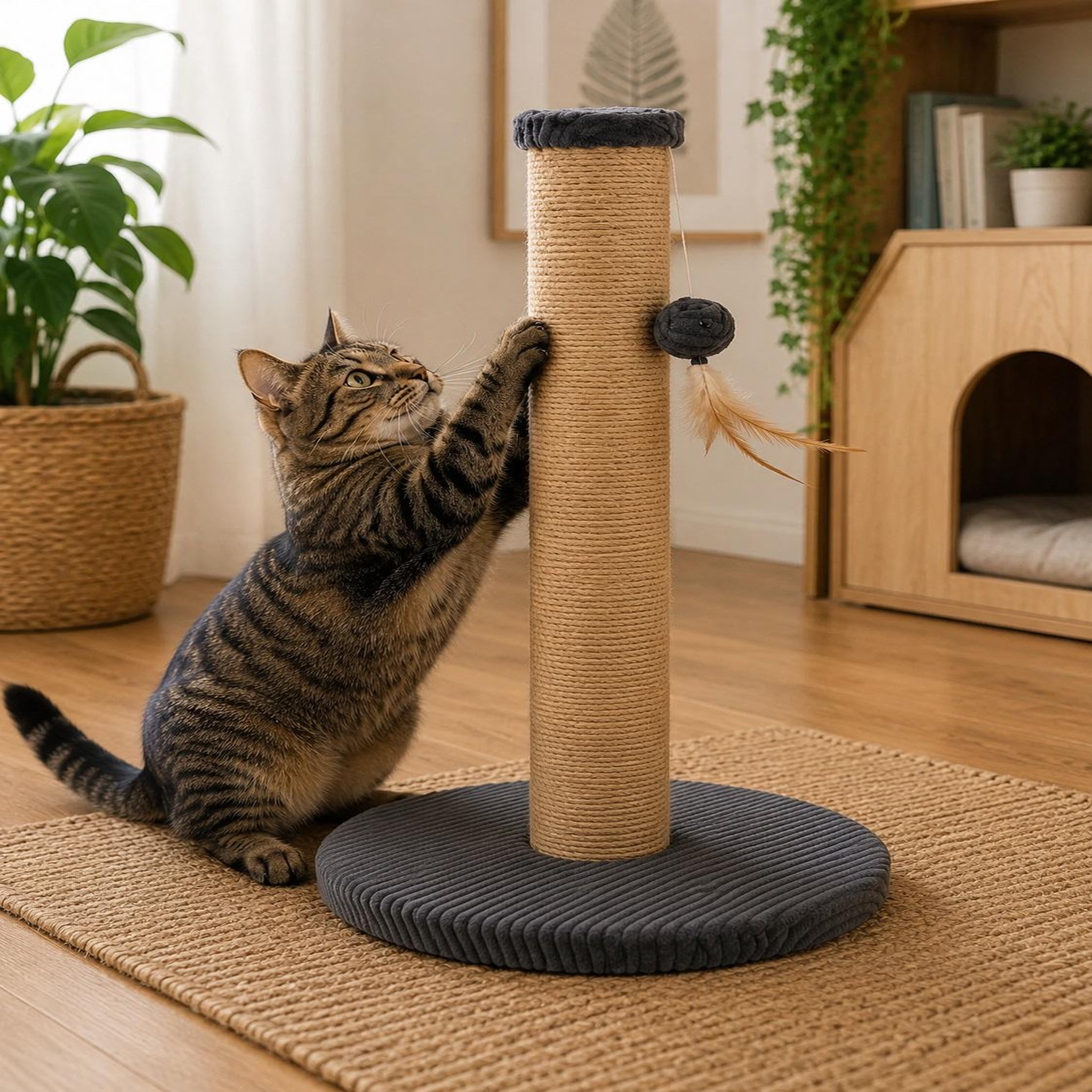 Voir la diapositive 2 : Eden Arbre a chat riba griffoir design avec base rembourrée 60cm