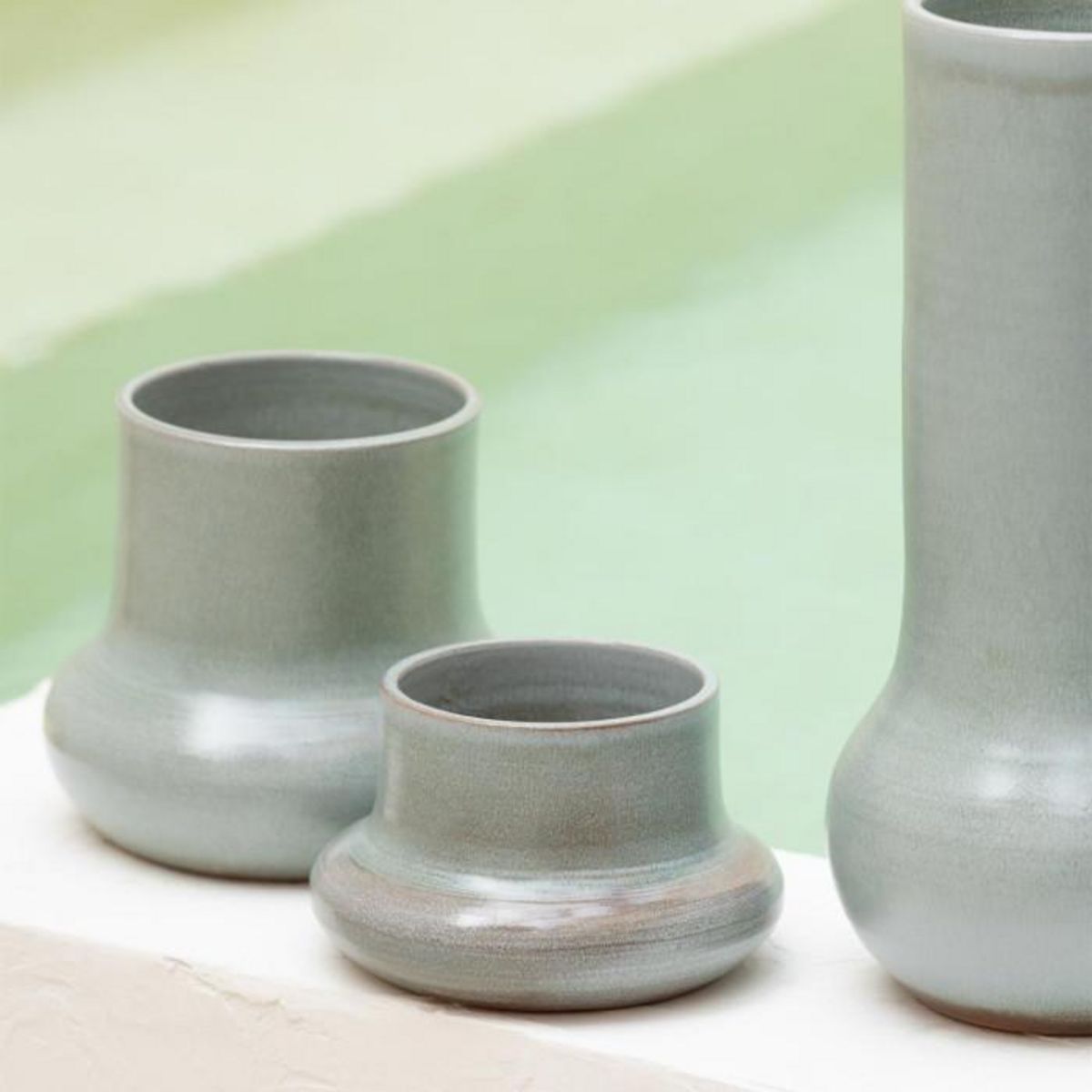 Paris Prix Cache-Pot en Céramique  Organique  21cm Vert